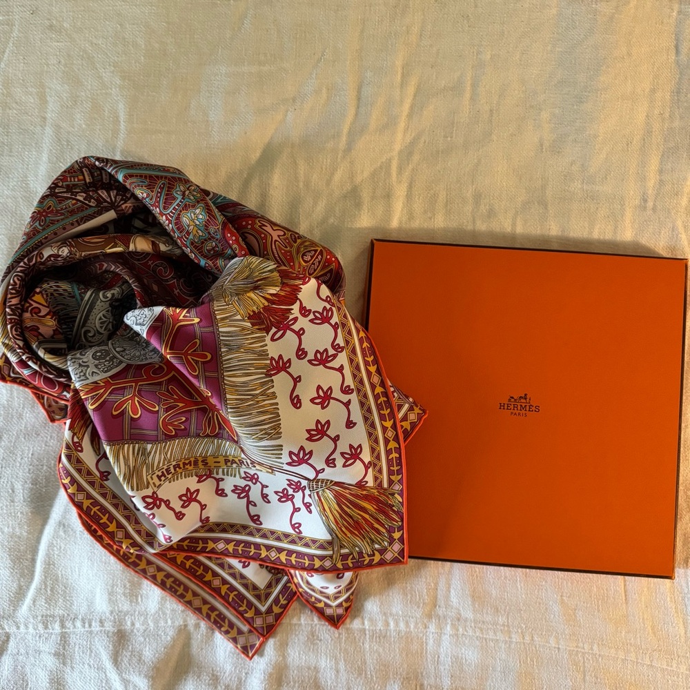 Hermes Paris silk scarf